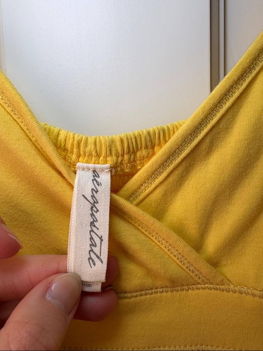 Aeropostale Mini Dress Size M Yellow Sleeveless Ruffle Hem Empire Waist Smocked - Picture 3 of 5